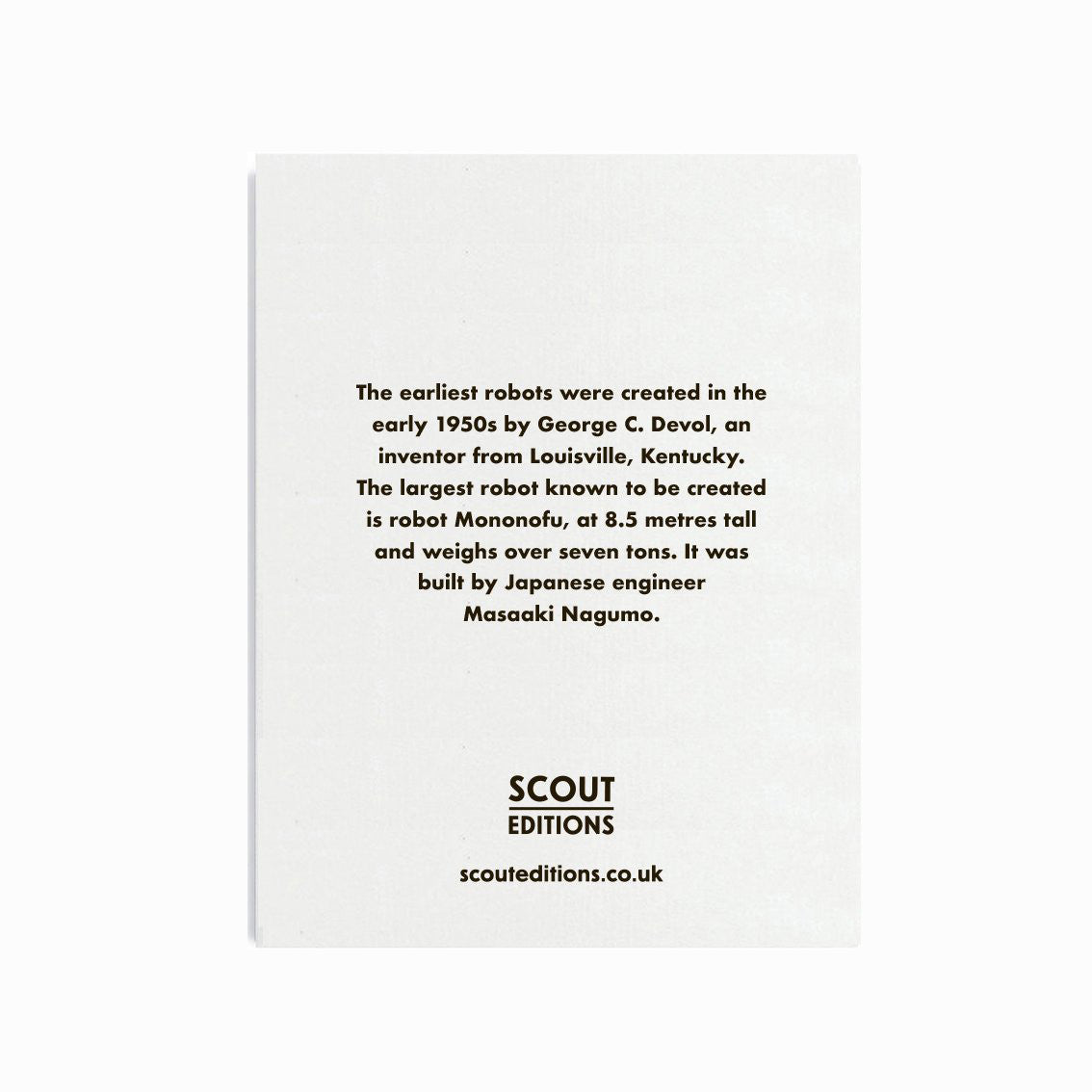 SCOUT EDITIONS Robot Card