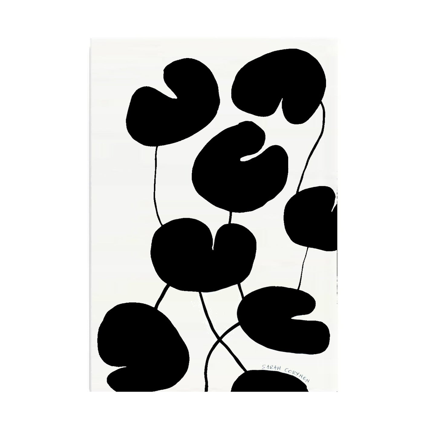 SARAH CORYNEN Black Leaves Print