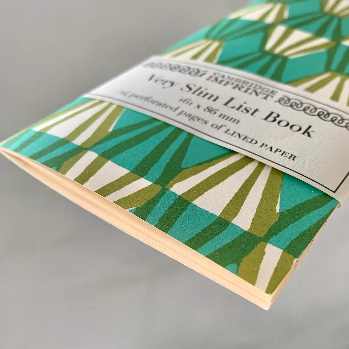 CAMBRIDGE IMPRINT Green Threadwork List Book