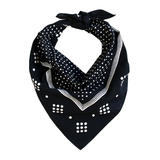ABRACADANA Black Polka Dot Bandana