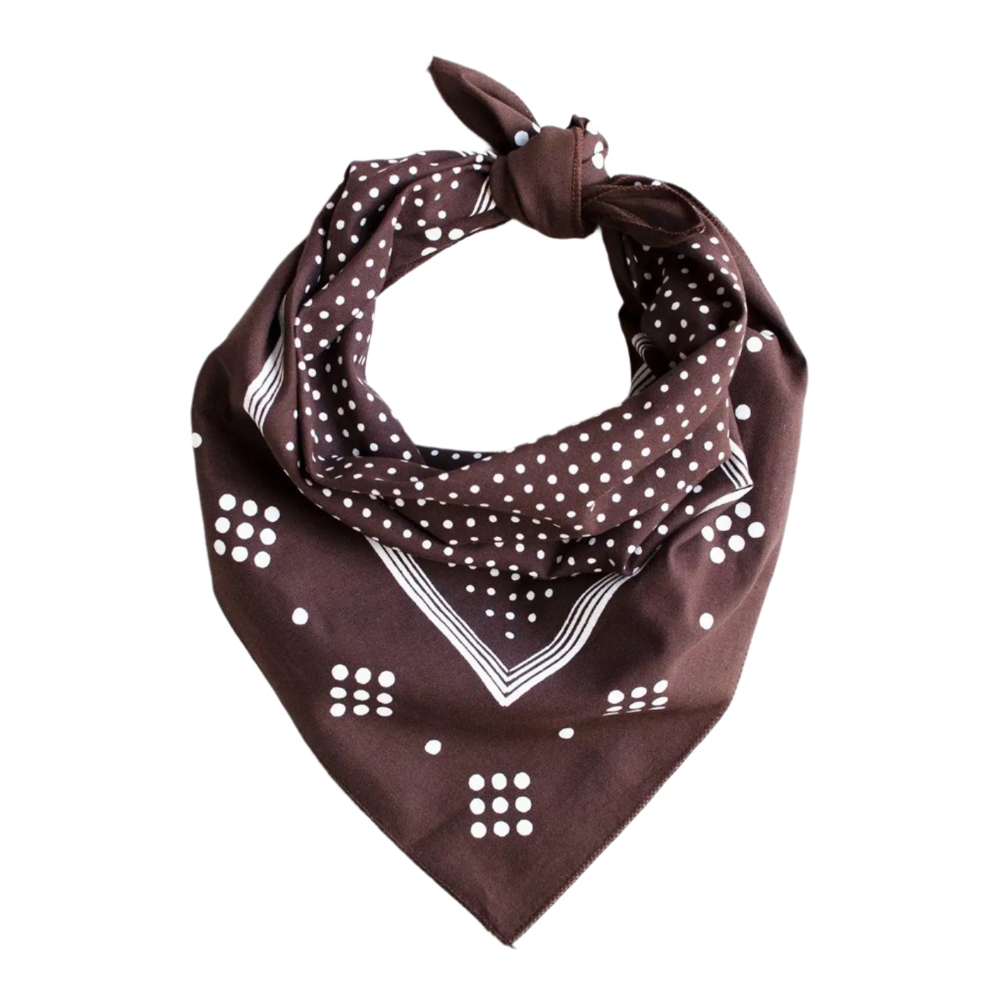 ABRACADANA Brown Polka Dot Bandana