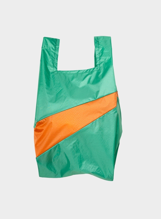 SUSAN BIJL Holly Green & Orange Medium Shopping Bag