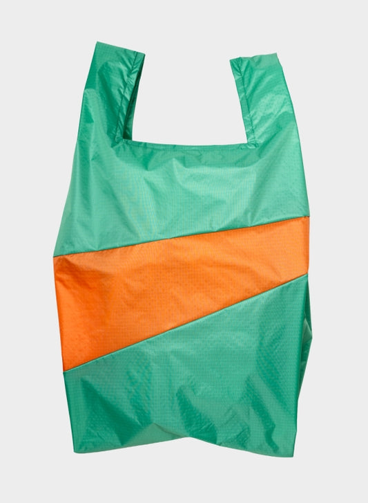 SUSAN BIJL Holly Green & Orange Large Shopping Bag