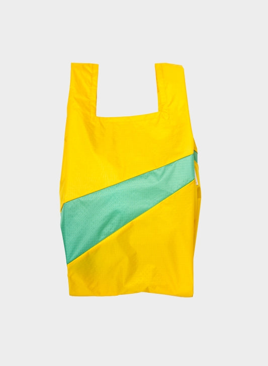 SUSAN BIJL Sunflower & Holly Green Medium Shopping Bag