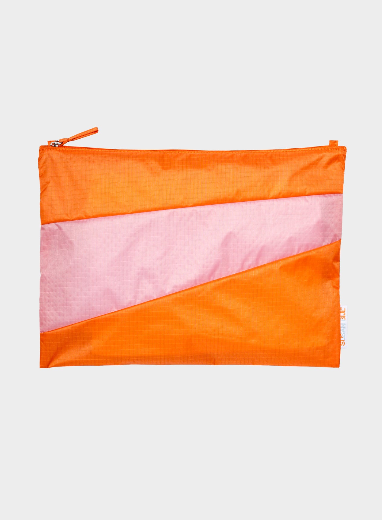 SUSAN BIJL Orange & Pink Panther Large Pouch
