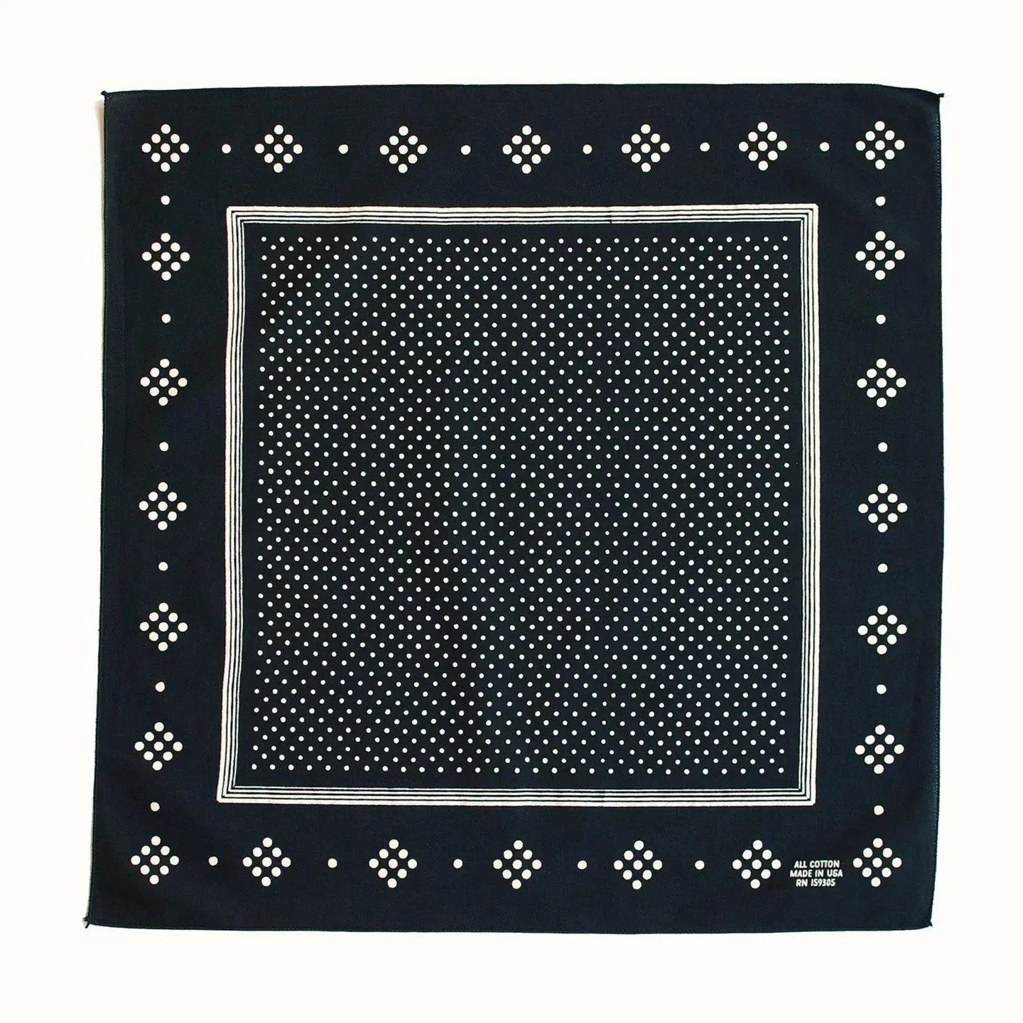 ABRACADANA Black Polka Dot Bandana