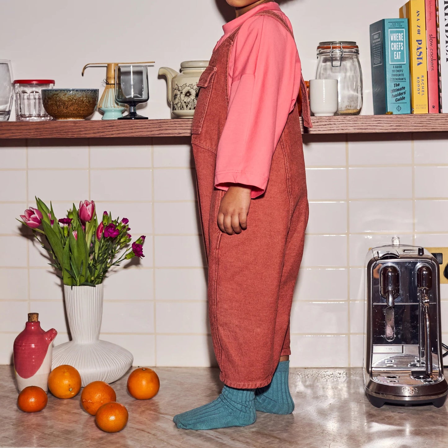 STUDIO KOTER Kai Coral Denim Dungarees