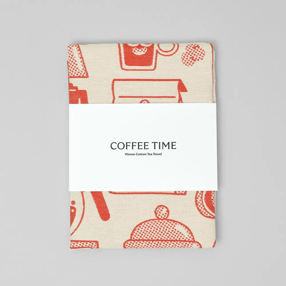 ELLIOT KRUSZYNSKI Kitchen Coffee Time Tea Towel
