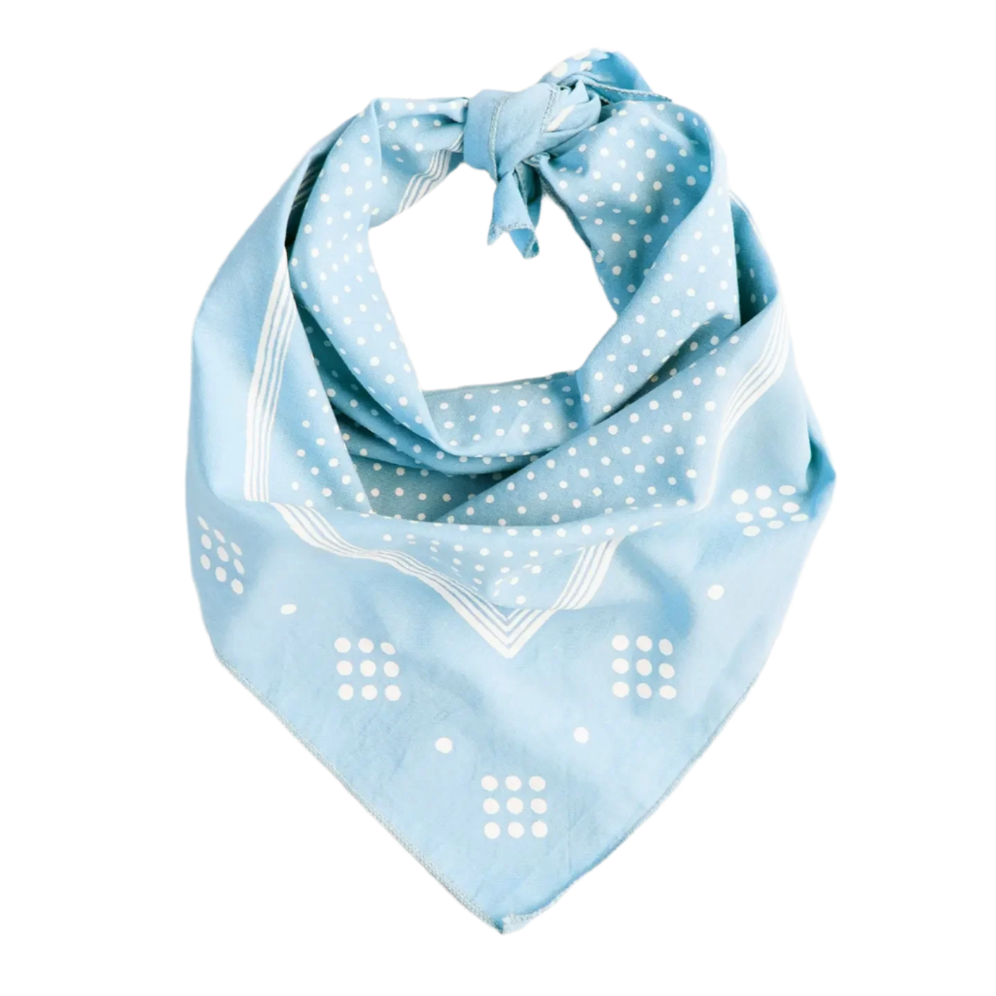 ABRACADANA Pale Blue Polka Dot Bandana