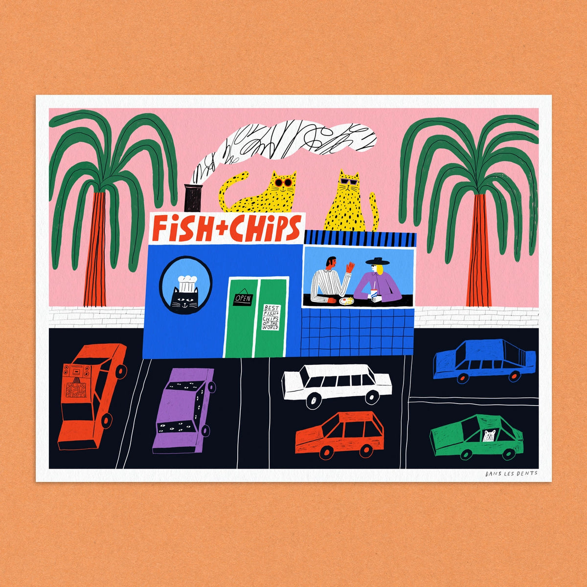 DANS LES DENTS Fish & Chips Print