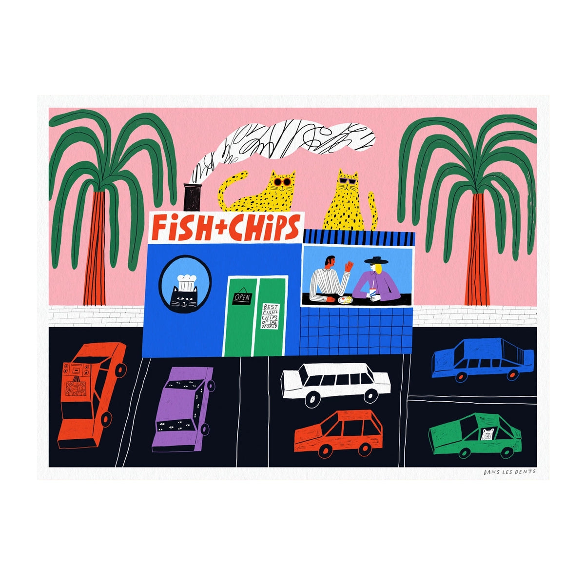 DANS LES DENTS Fish & Chips Print
