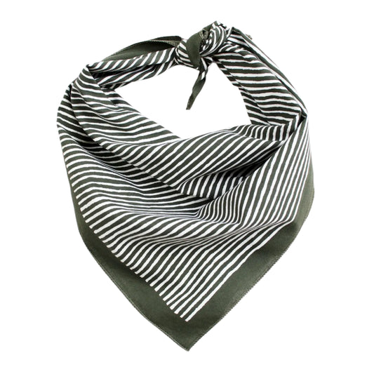 ABRACADANA Olive Striped Bandana