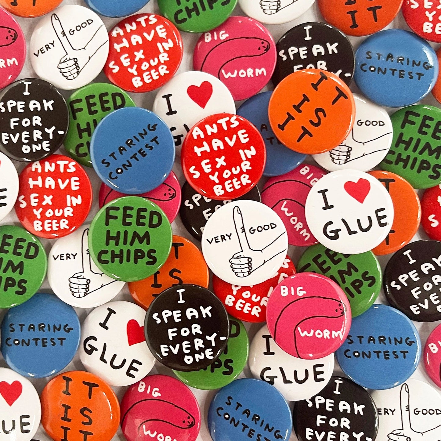 DAVID SHRIGLEY Badge Set 3