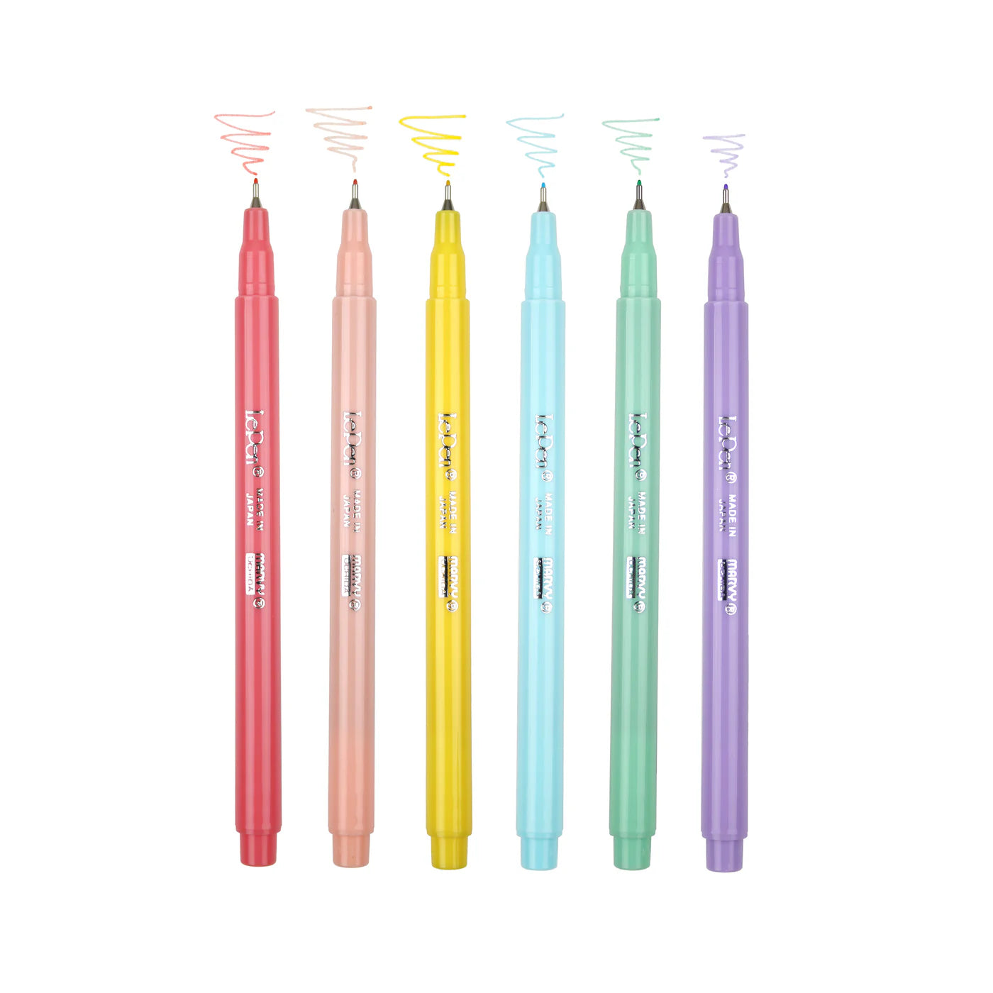 LE PEN Pastel Fine Line Pens (6 Colours)