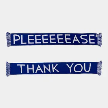 David Shrigley Blue Please & Thank You Scarf