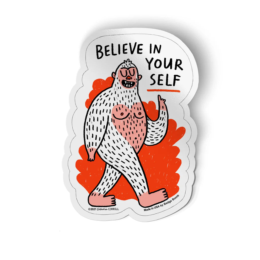 GEMMA CORRELL Believe in Yourself Sticker