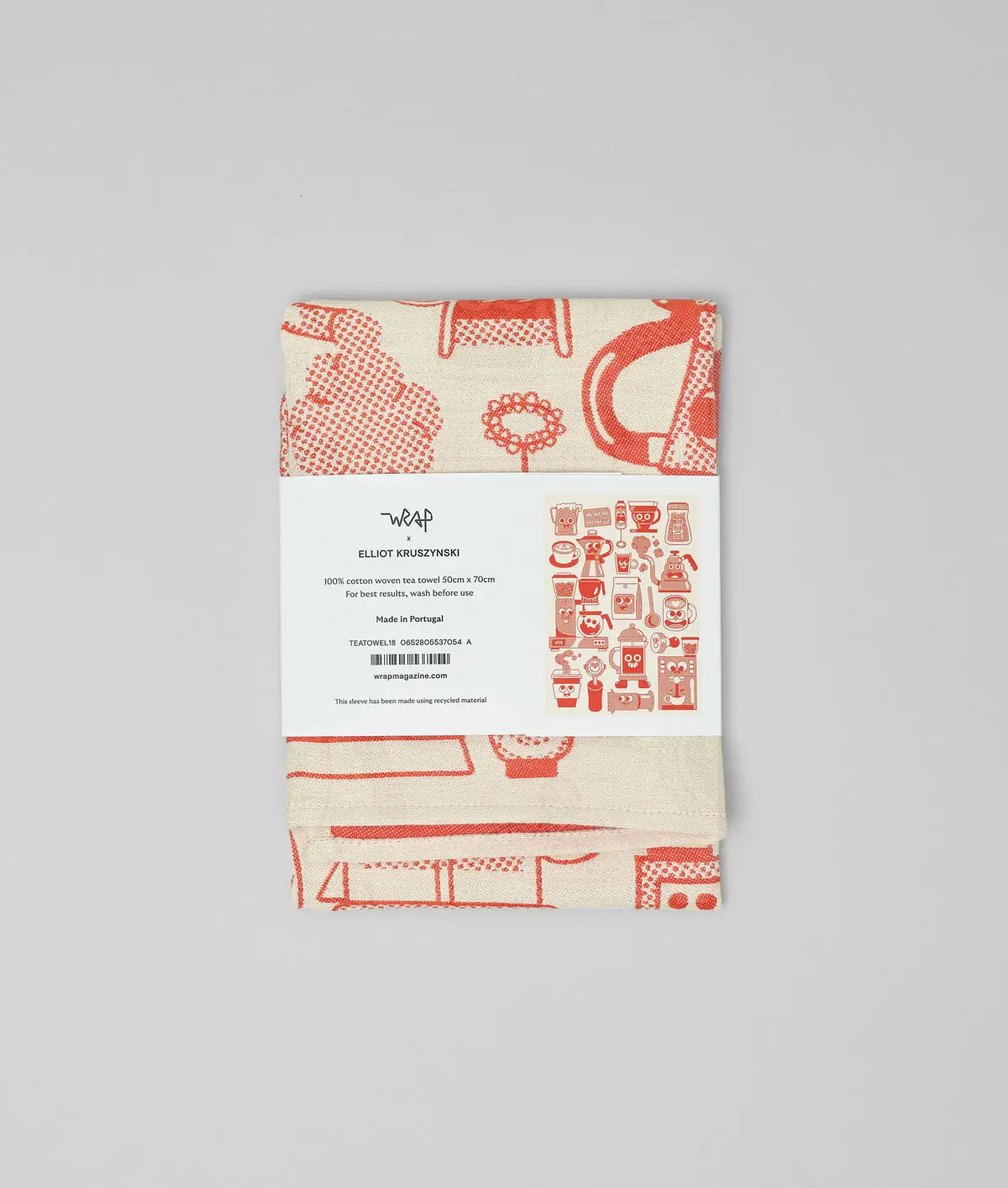 ELLIOT KRUSZYNSKI Kitchen Coffee Time Tea Towel