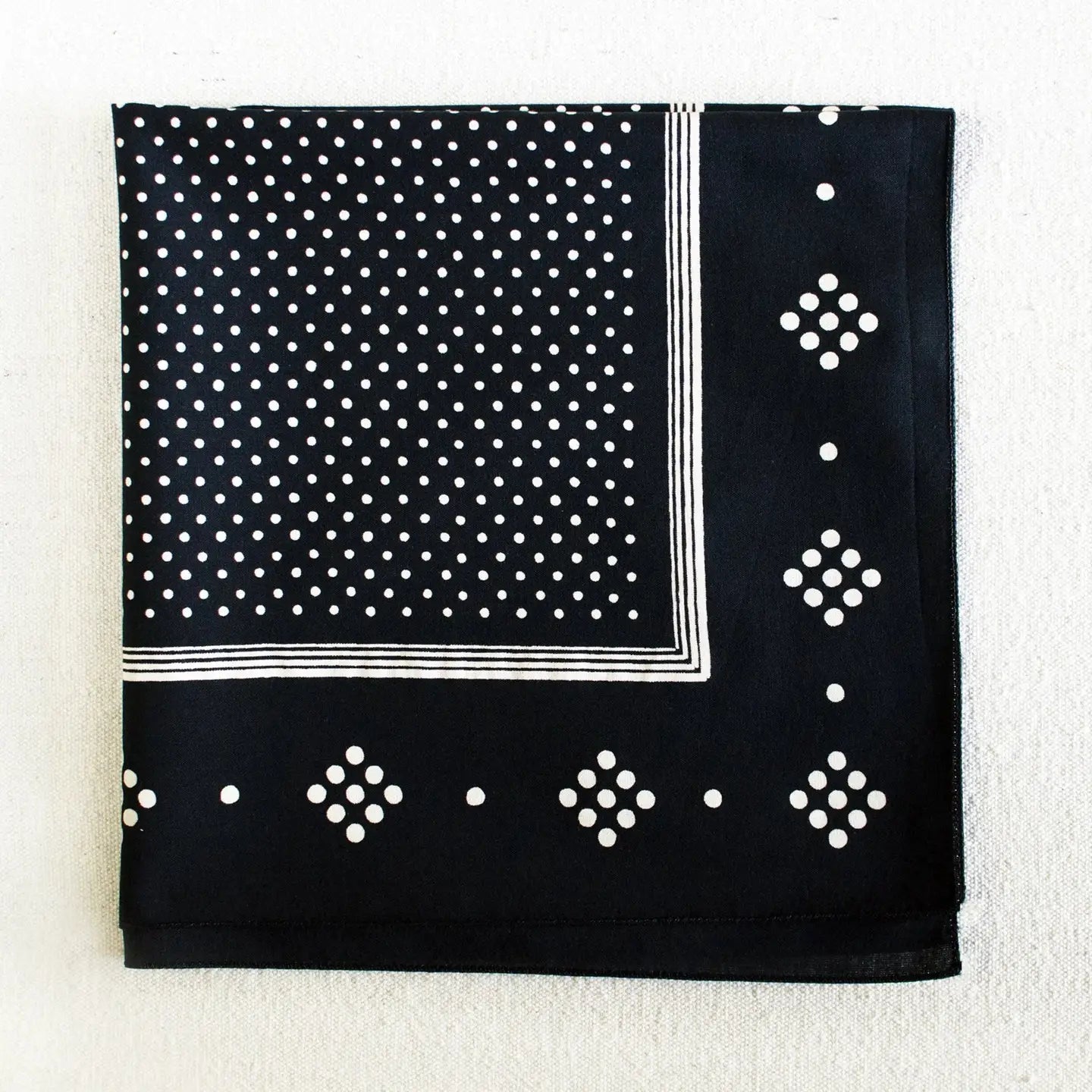 ABRACADANA Black Polka Dot Bandana