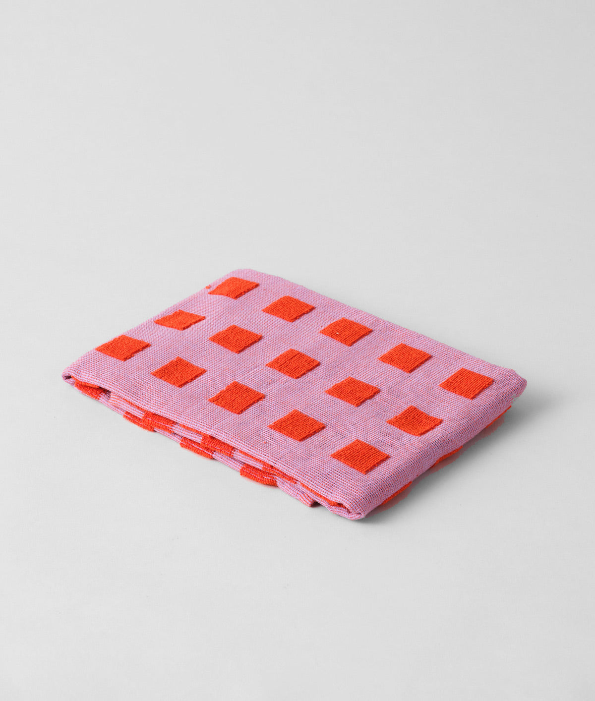 WRAP Lilac & Red Squares Tea Towel