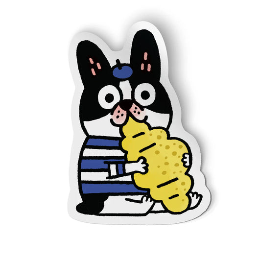 GEMMA CORRELL Croissant Dog Sticker