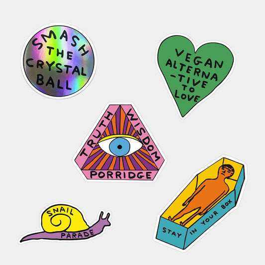 DAVID SHRIGLEY Stay In Your Box Sticker Set
