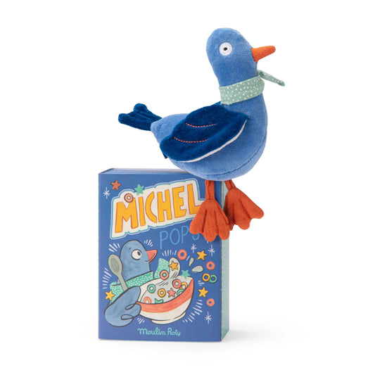 MOULIN ROTY Michel Pigeon Rattle Puce & Pilou