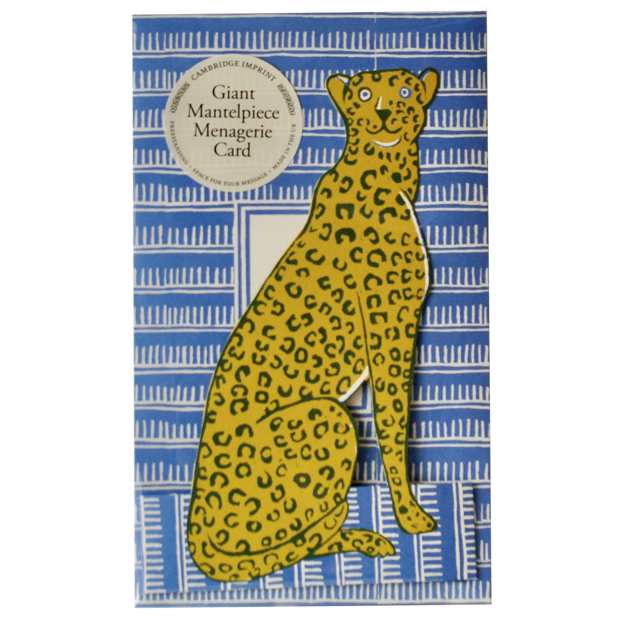 CAMBRIDGE IMPRINT Cheetah Mantlepiece Card