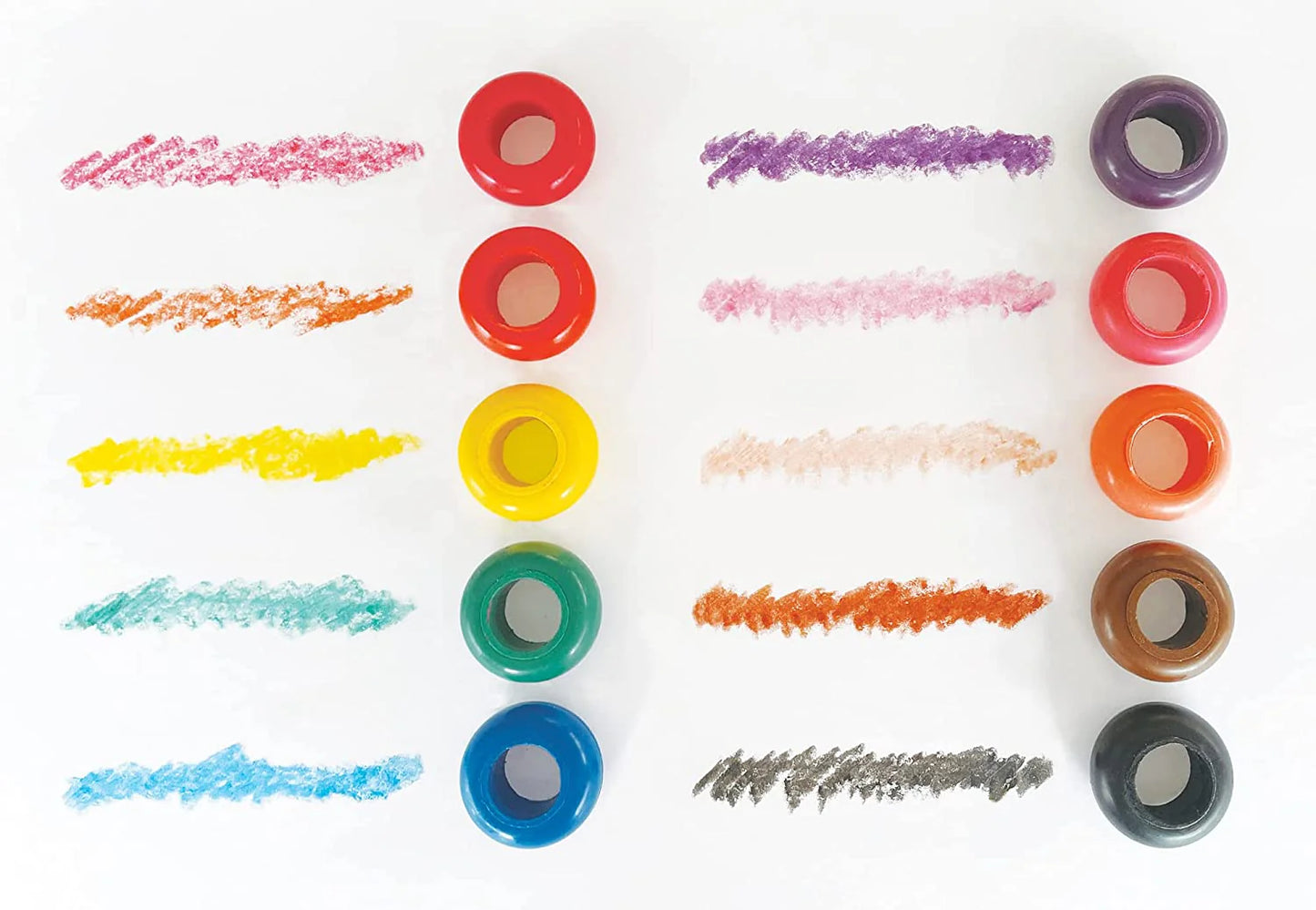 KOKUYO 10 Colour Ring Crayons