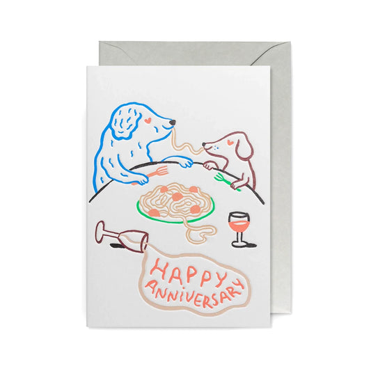 MARIE ASSÉNAT Spaghetti Anniversary Card