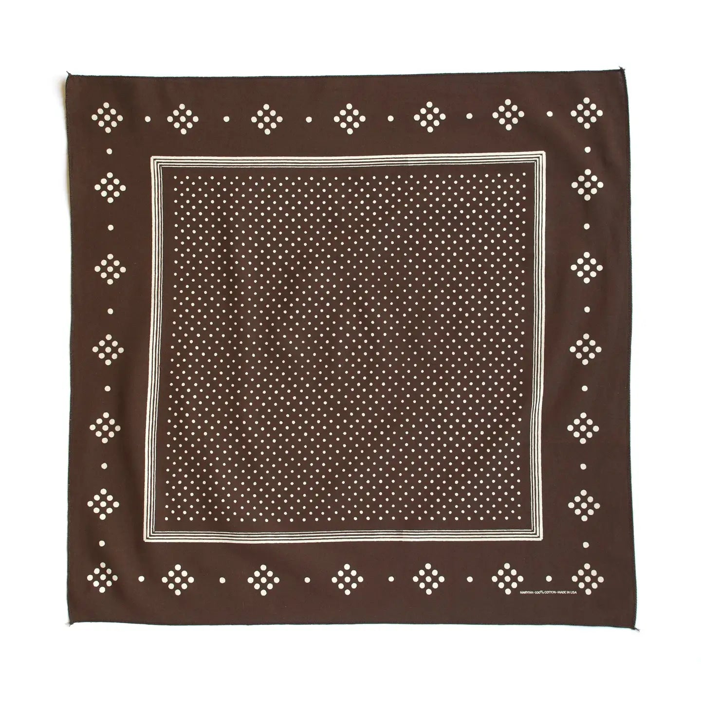 ABRACADANA Brown Polka Dot Bandana