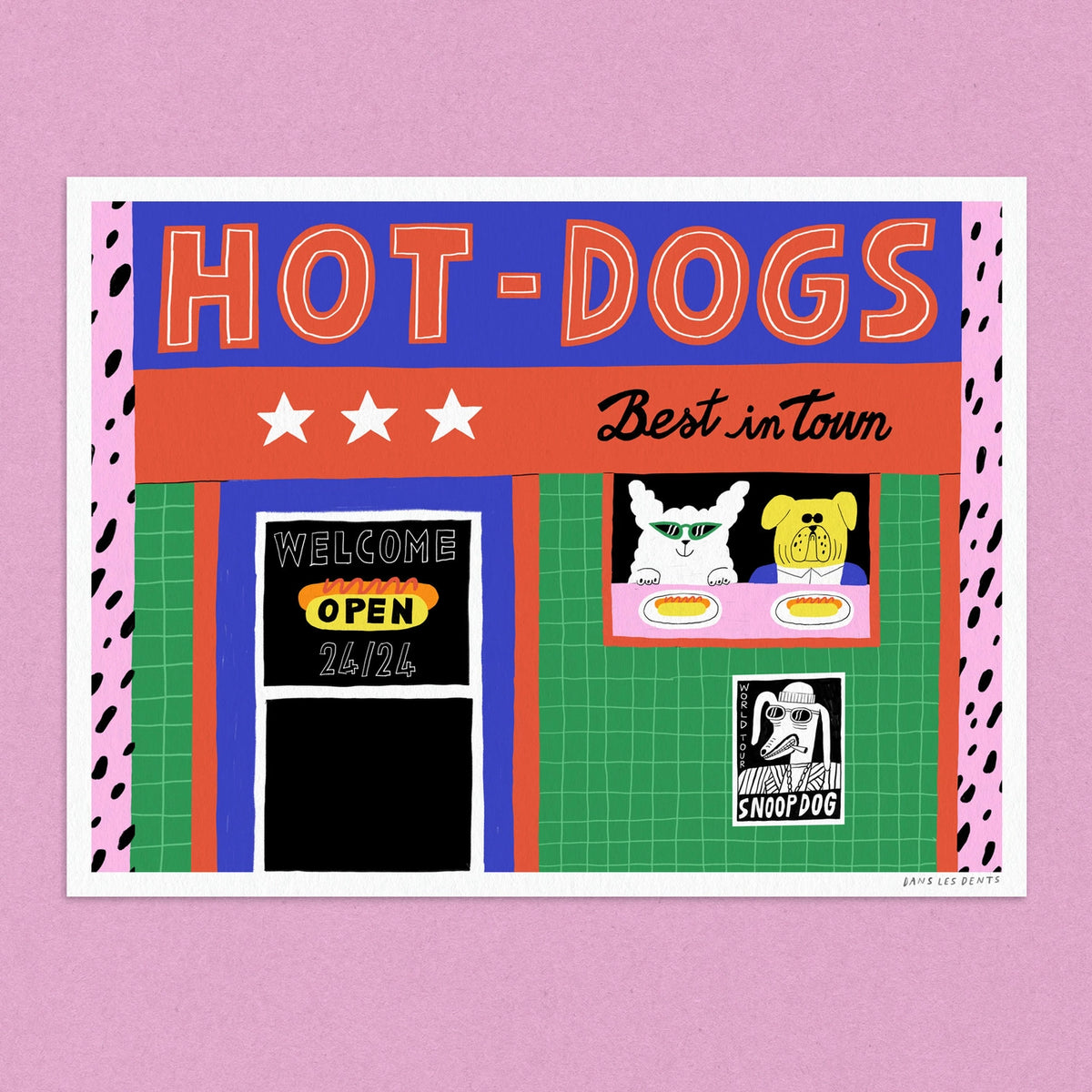 DANS LES DENTS Hot Dogs Print