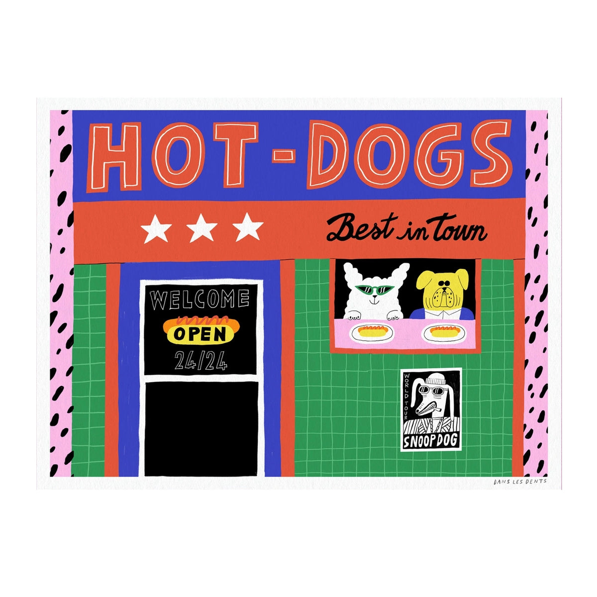 DANS LES DENTS Hot Dogs Print