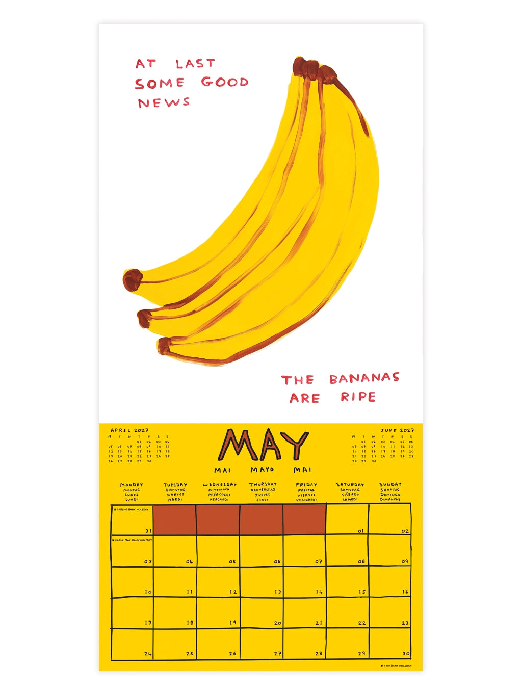 DAVID SHRIGLEY Official 2027 Wall Calendar