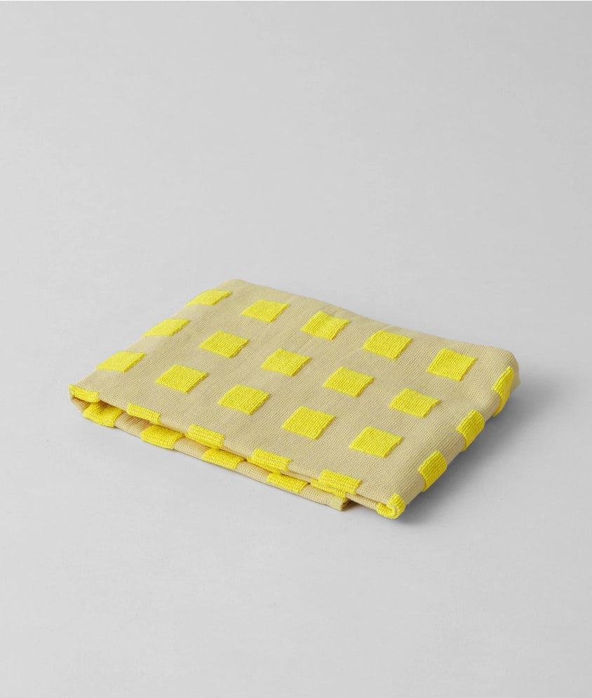 WRAP Oat & Yellow Squares Tea Towel