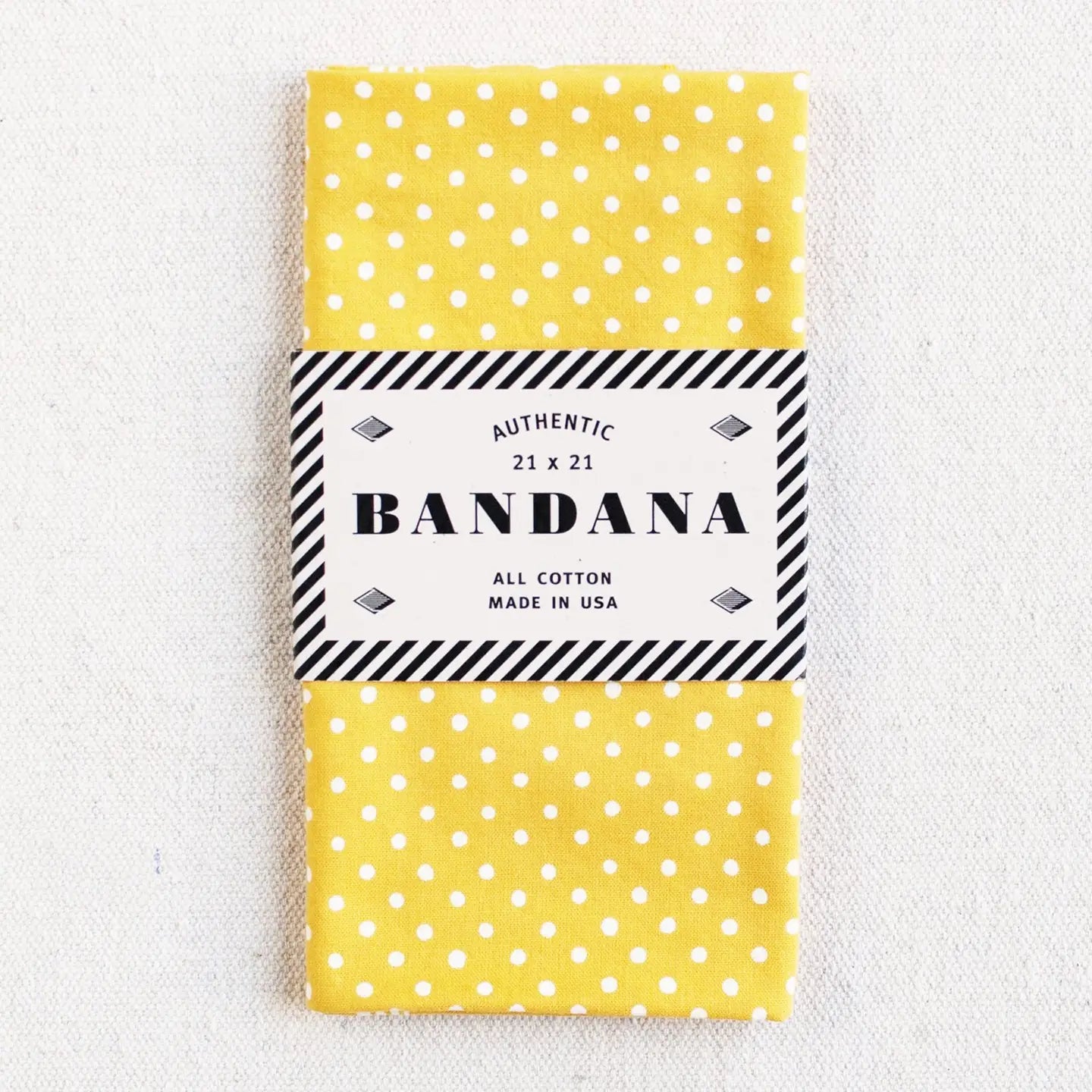 ABRACADANA Yellow Polka Dot Bandana