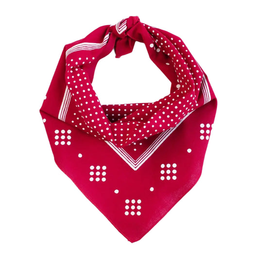 ABRACADANA Red Polka Dot Bandana
