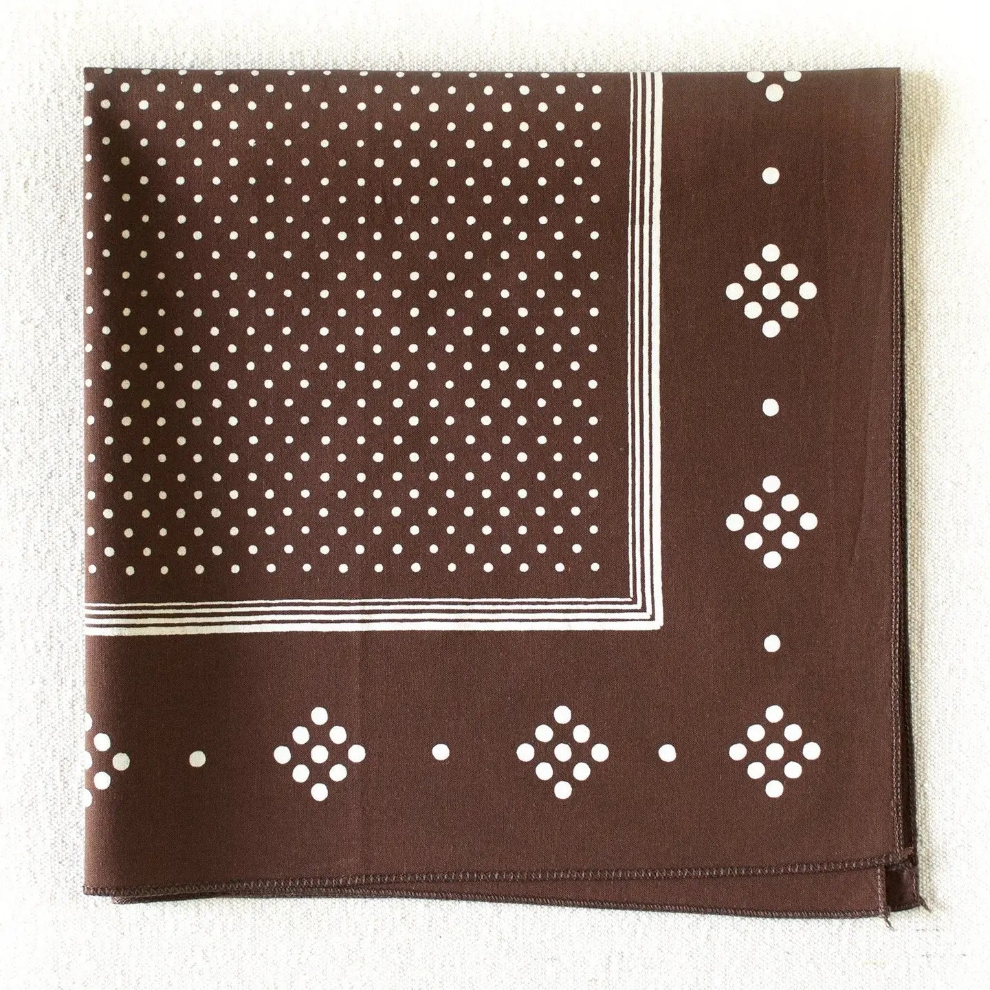 ABRACADANA Brown Polka Dot Bandana