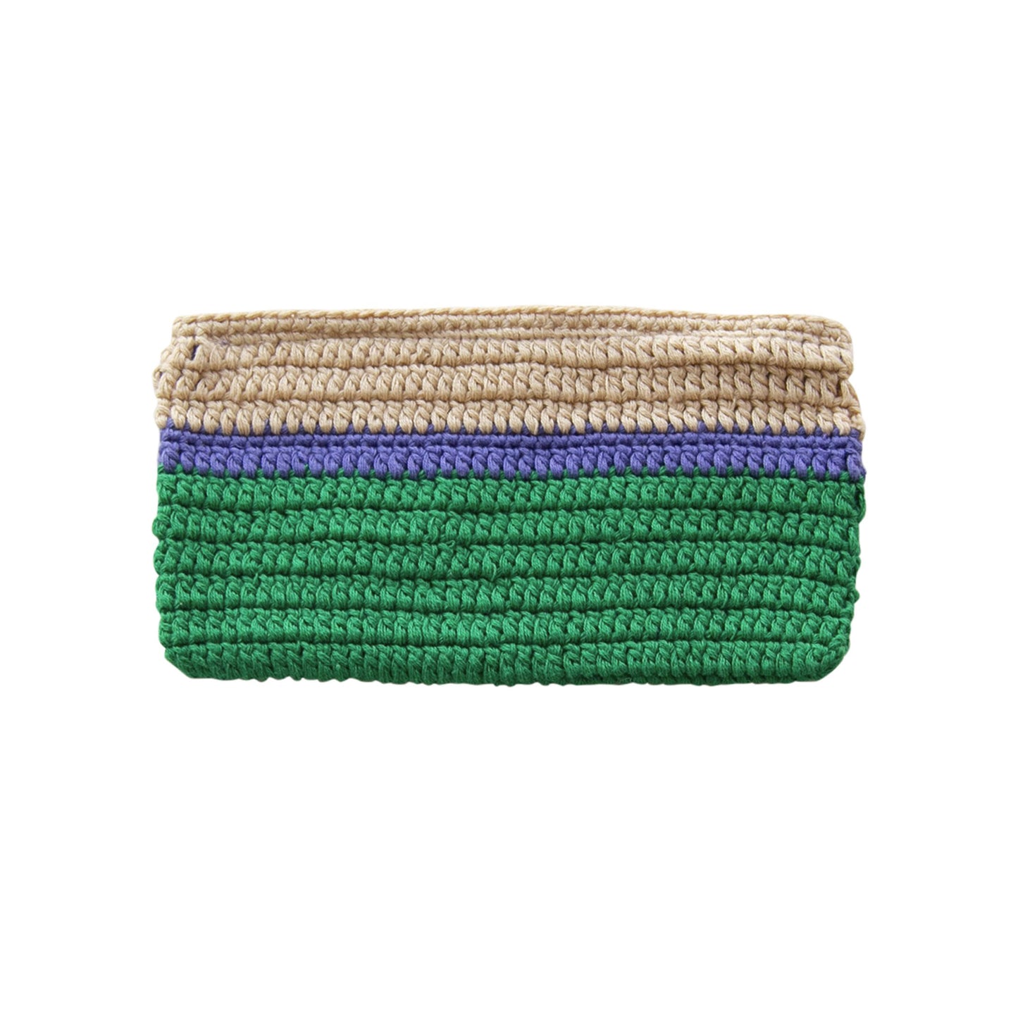 GLOBAL AFFAIRS Crochet Pouch Green