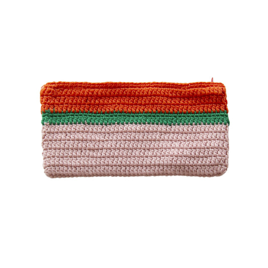 GLOBAL AFFAIRS Crochet Pouch Orange