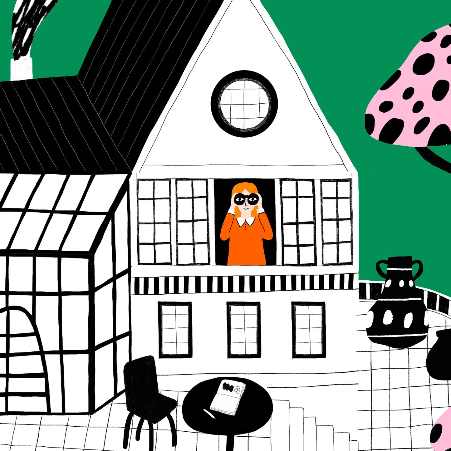 DANS LES DENTS On The Hill Riso Print