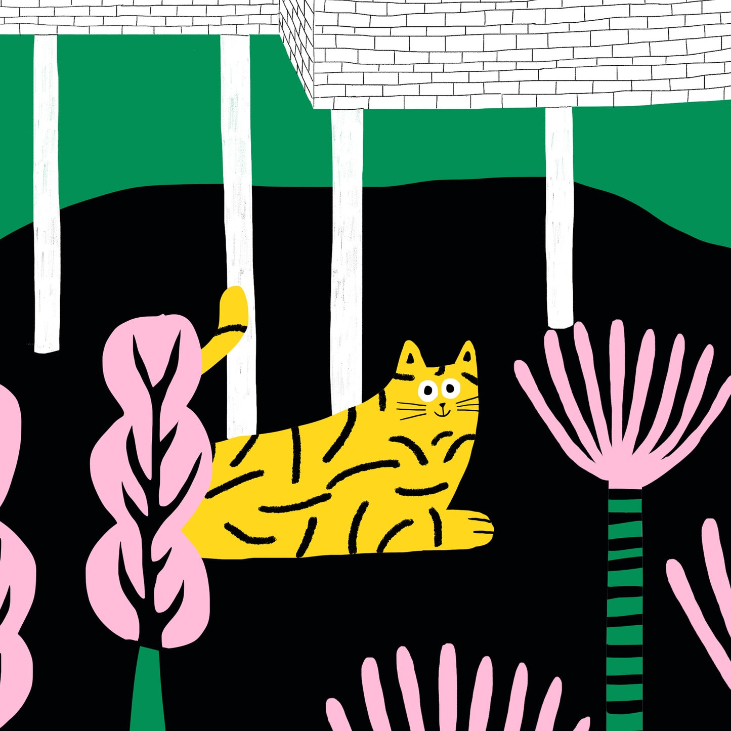 DANS LES DENTS On The Hill Riso Print
