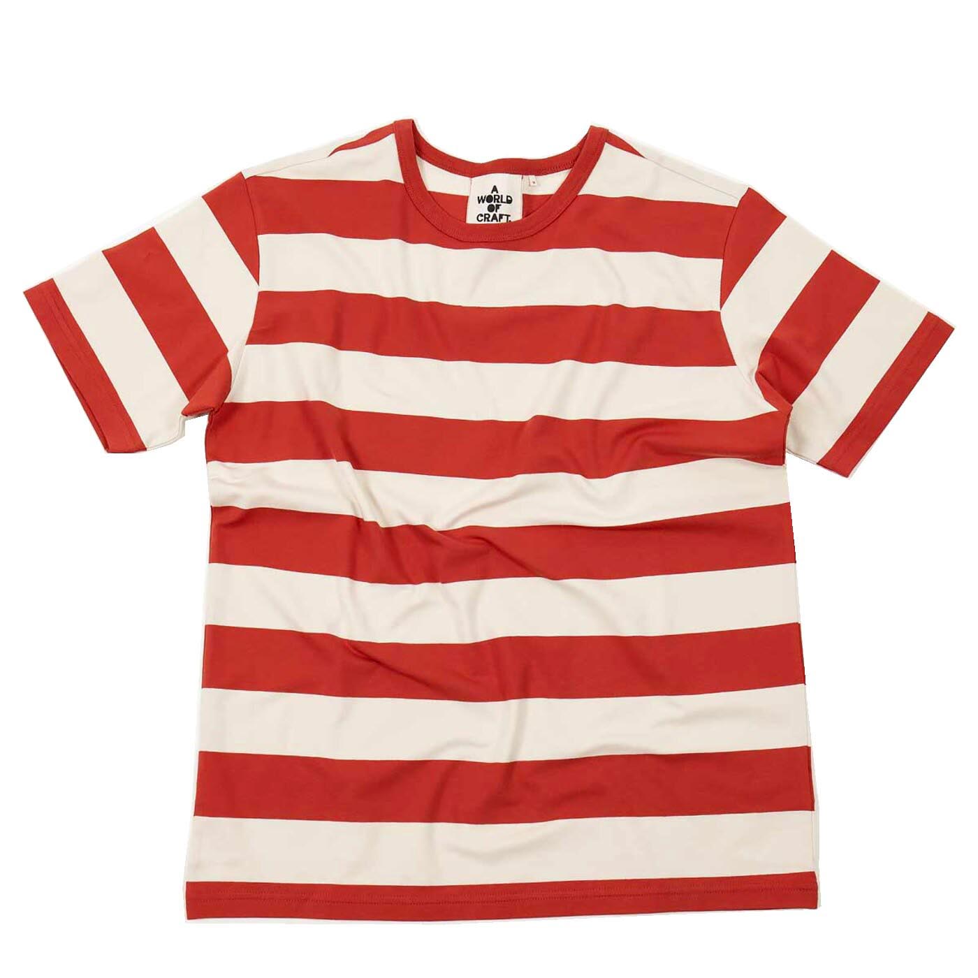 AWOC Women's Red & Off White T-Shirt