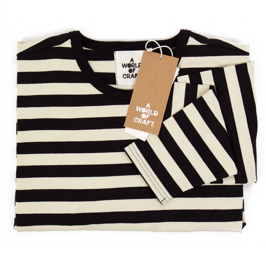 AWOC Women's Black & Off White T-Shirt