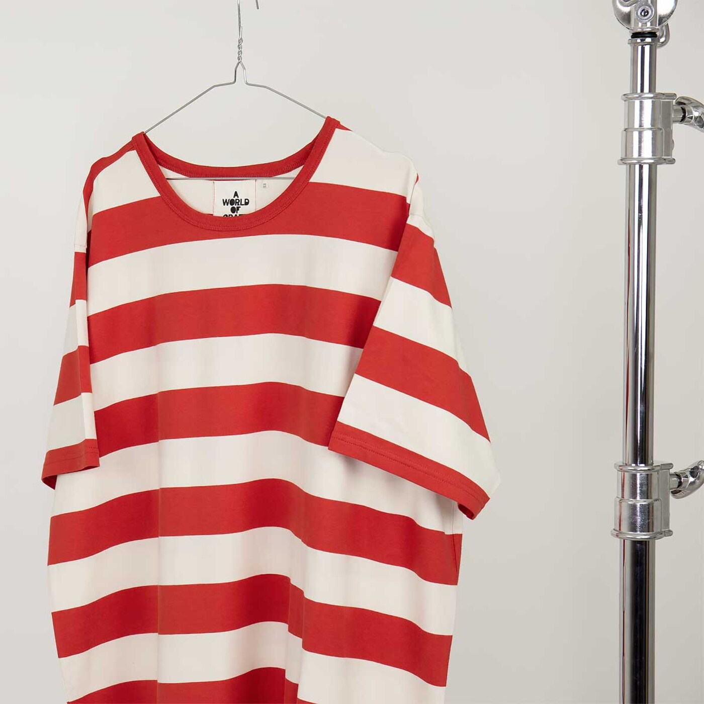 AWOC Women's Red & Off White Dress