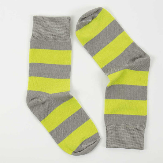 A WORLD OF CRAFT Socks Lime & Grey