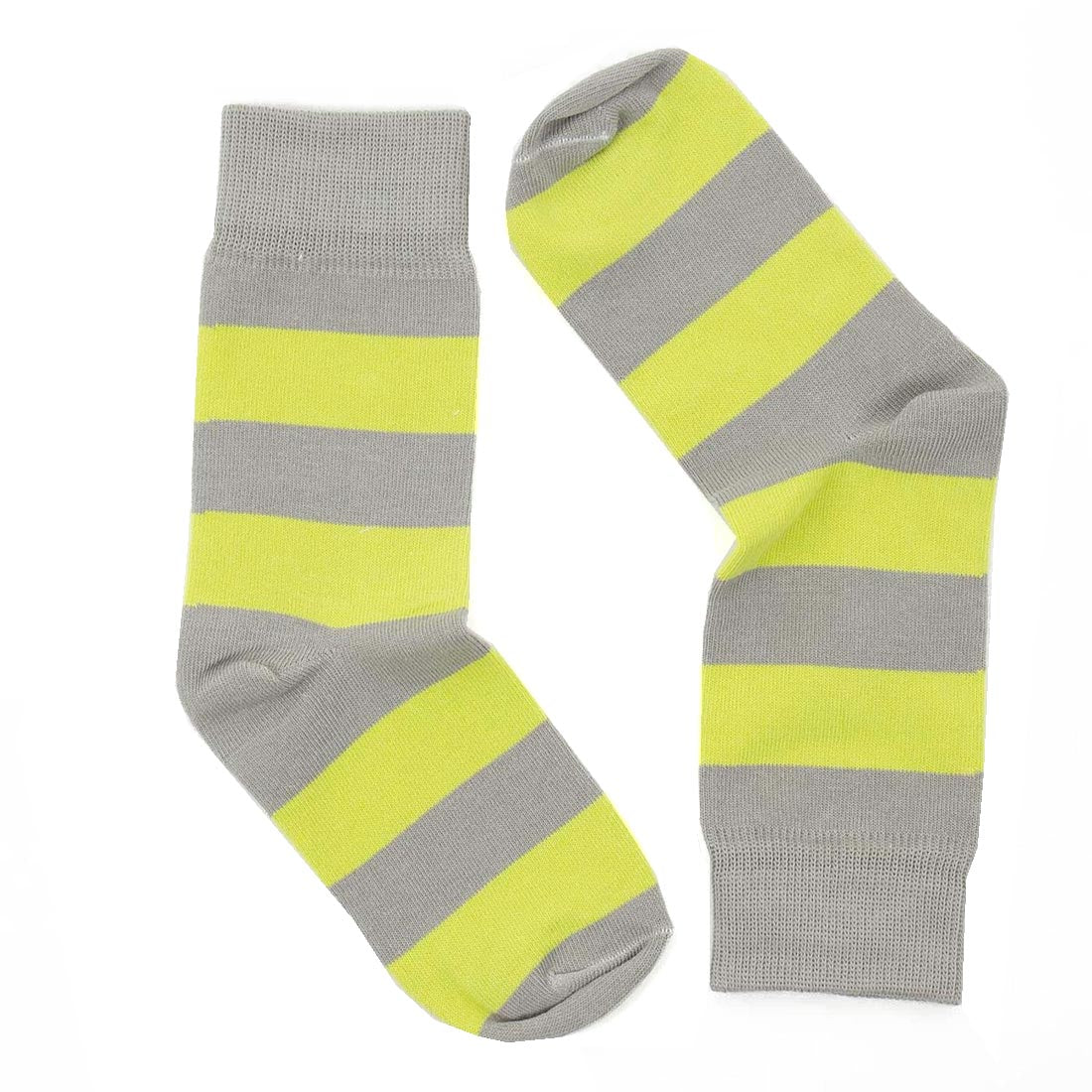A WORLD OF CRAFT Lime & Grey Socks