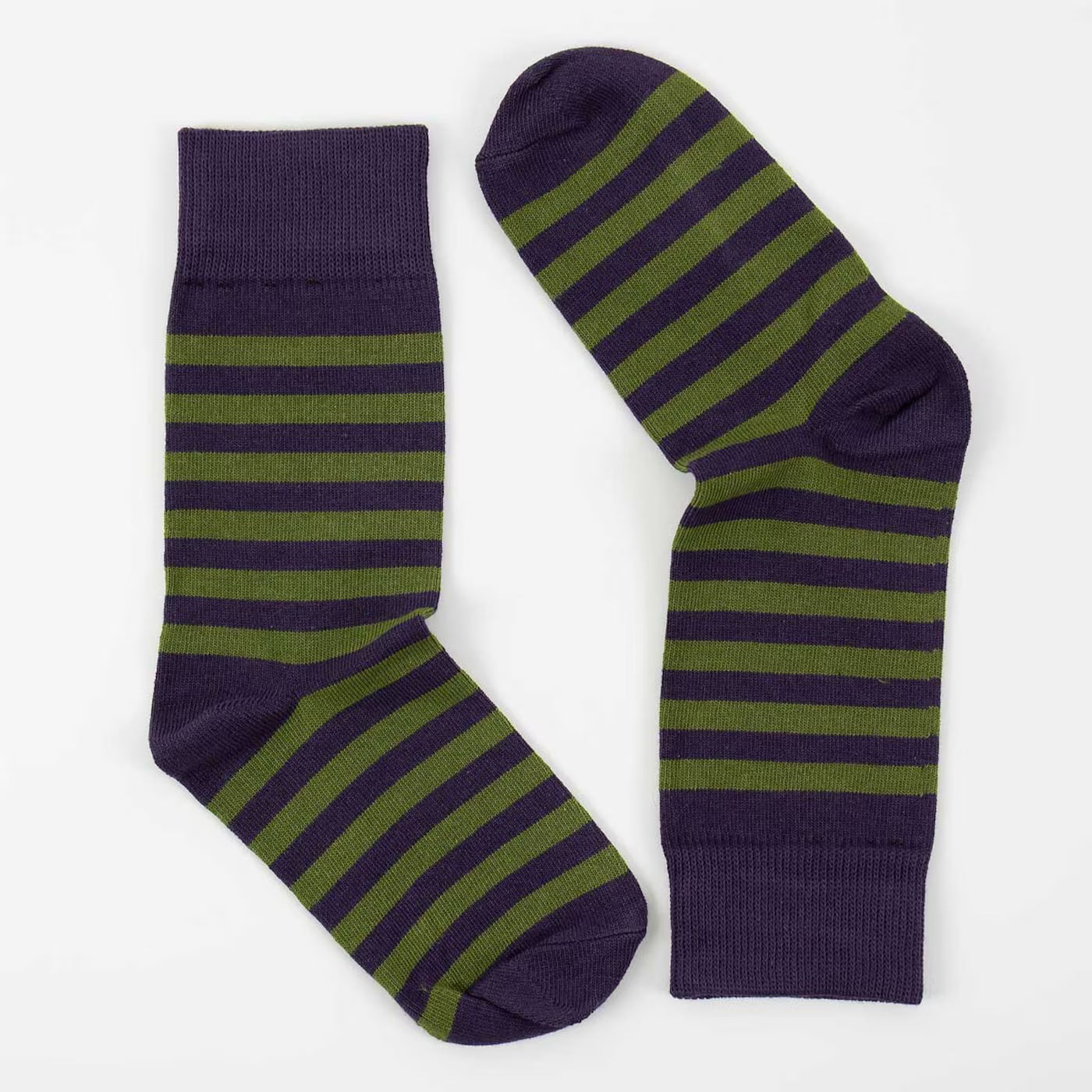 A WORLD OF CRAFT Socks Olive & Aubergine
