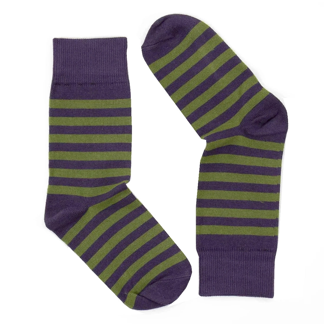 A WORLD OF CRAFT Olive & Aubergine Socks