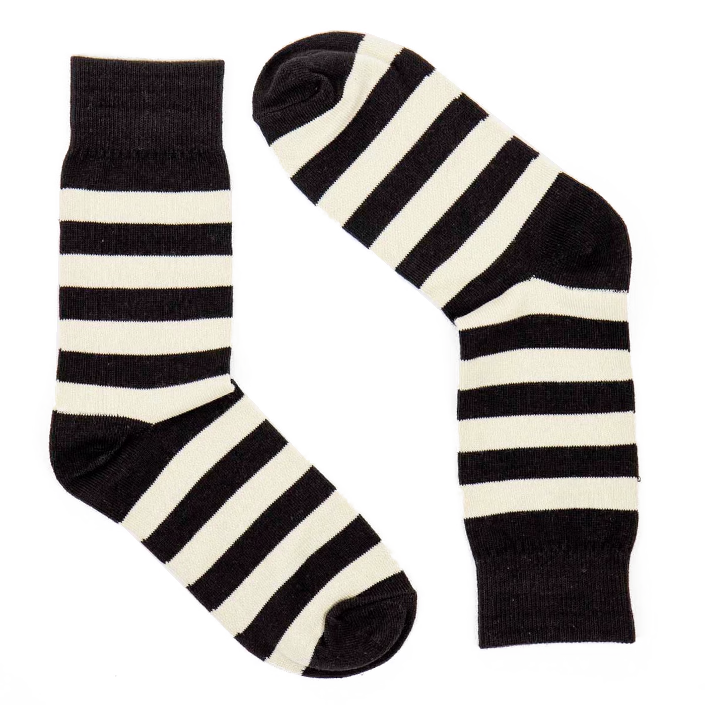 A WORLD OF CRAFT Black & Off White Socks
