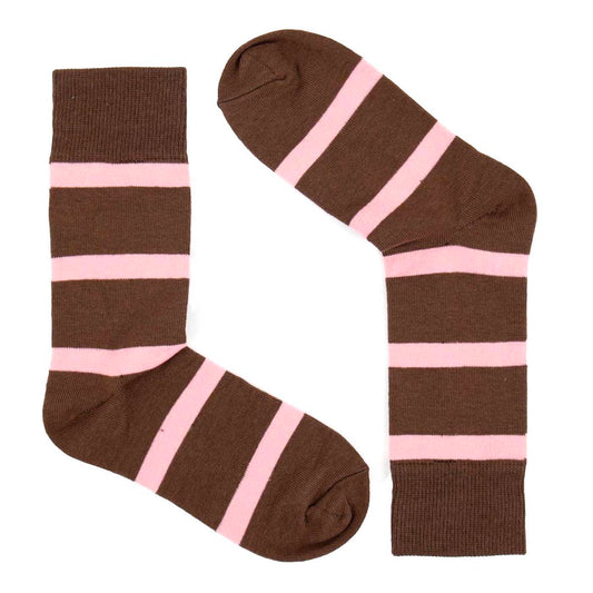 A WORLD OF CRAFT Brown & Pink Socks